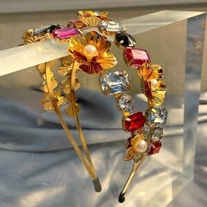 𝅺rhinestone Floral Headband Hair Accessory.